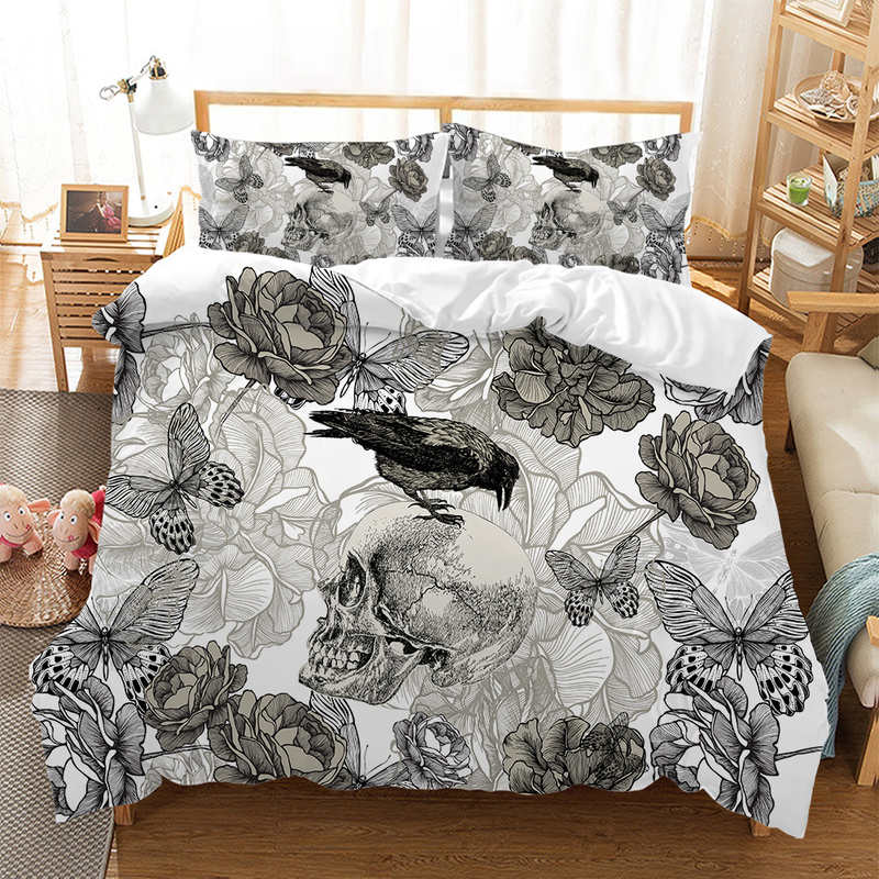 3D Sugar Skull Bedding Set Pl17062005