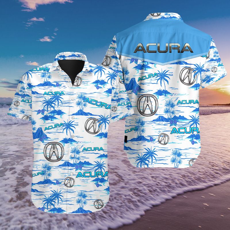 3D All Over Printed Acura NQP-HT HAWAIIAN Shirts Ver 1 (Blue)