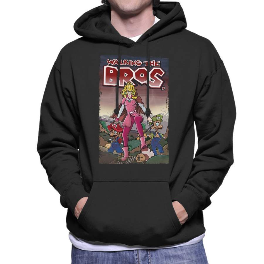 Walking The Bros The Walking Dead Super Mario Men’s Hooded Sweatshirt