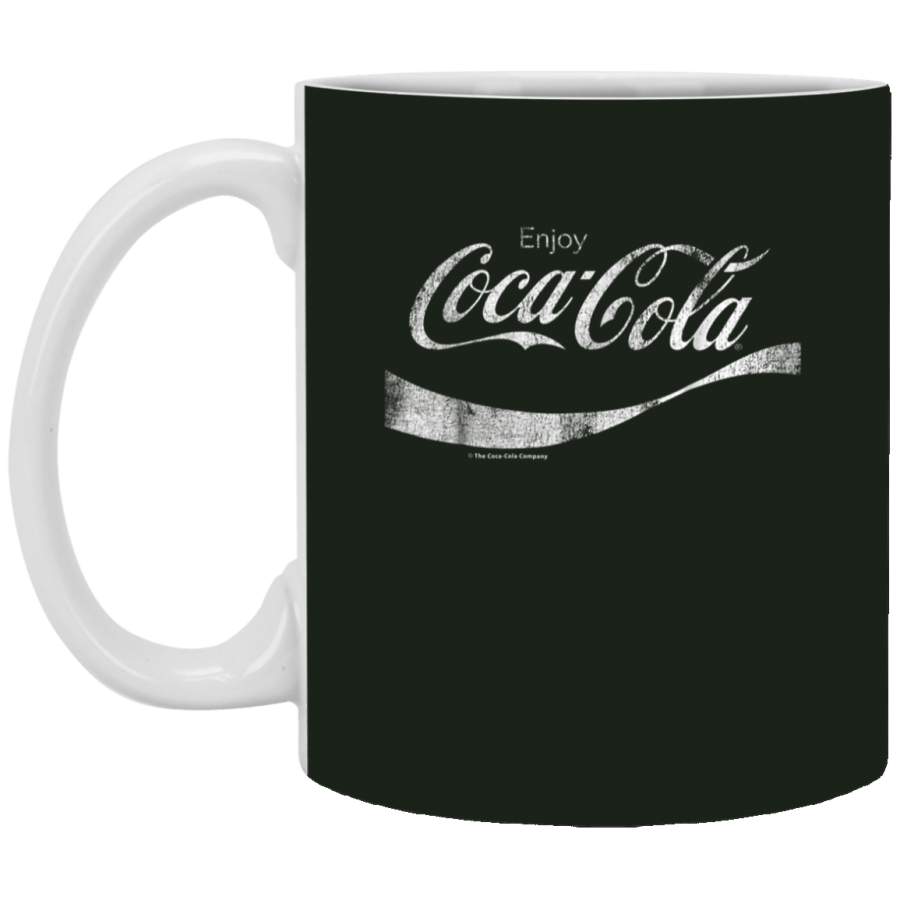 Coca-Cola Vintage White Enjoy Logo Graphic Mug