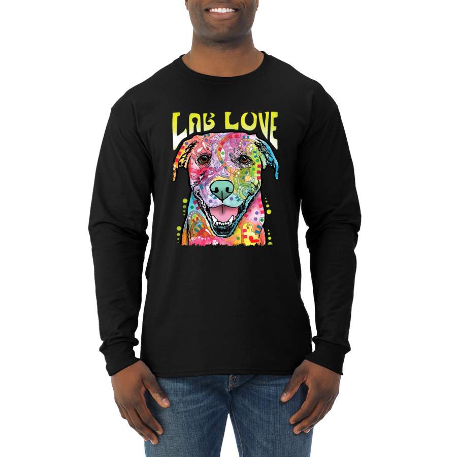 Dean Russo Labrador Love Animal Lover Mens Long Sleeve Shirt
