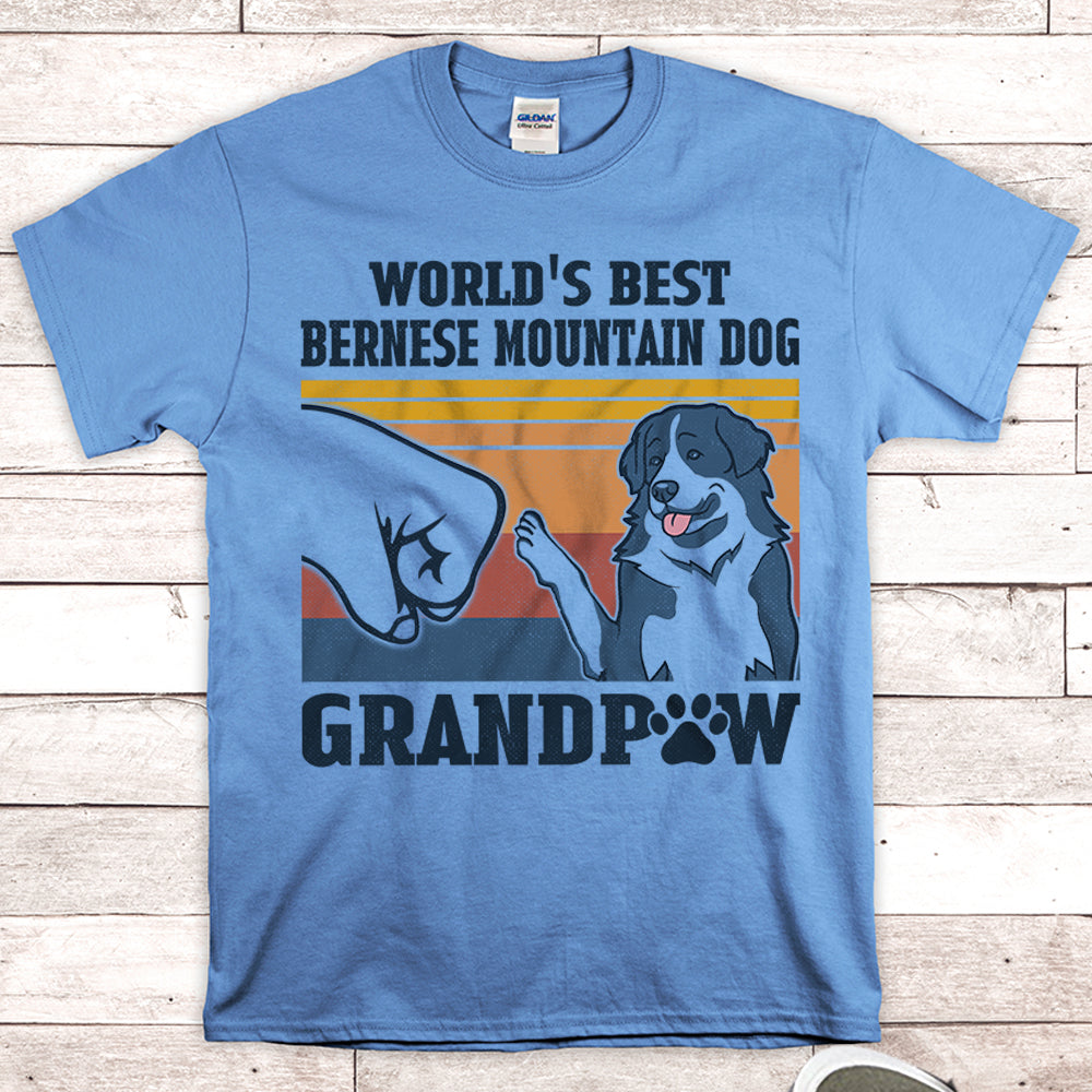 World’S Best Bernese Mountain Dog Grandpaw Shirts Gift For Bernese Mountain Grandpa M0402 Nh95