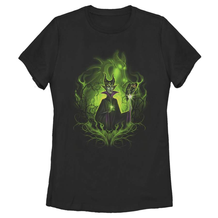 Sleeping Beauty Women’s Dark Detailed Maleficent  T Shirt