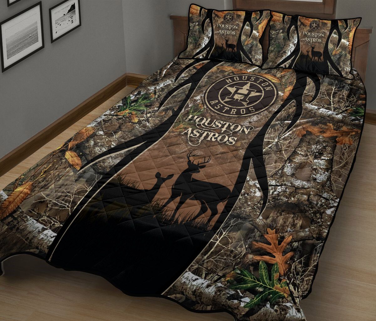 Houston Astros Hunting Realtree Camo Quilt Set 263 L1MTH1824