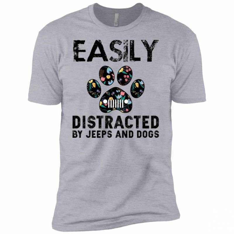 easily distracted by jeeps and dogs shirt