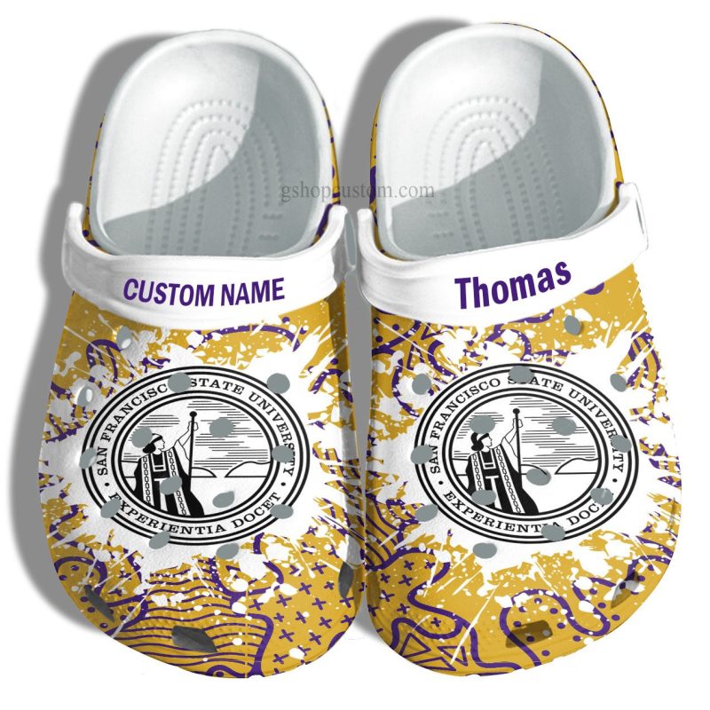 San Francisco State University Graduation Gifts Croc Shoes Customize- Admission Gift Shoes