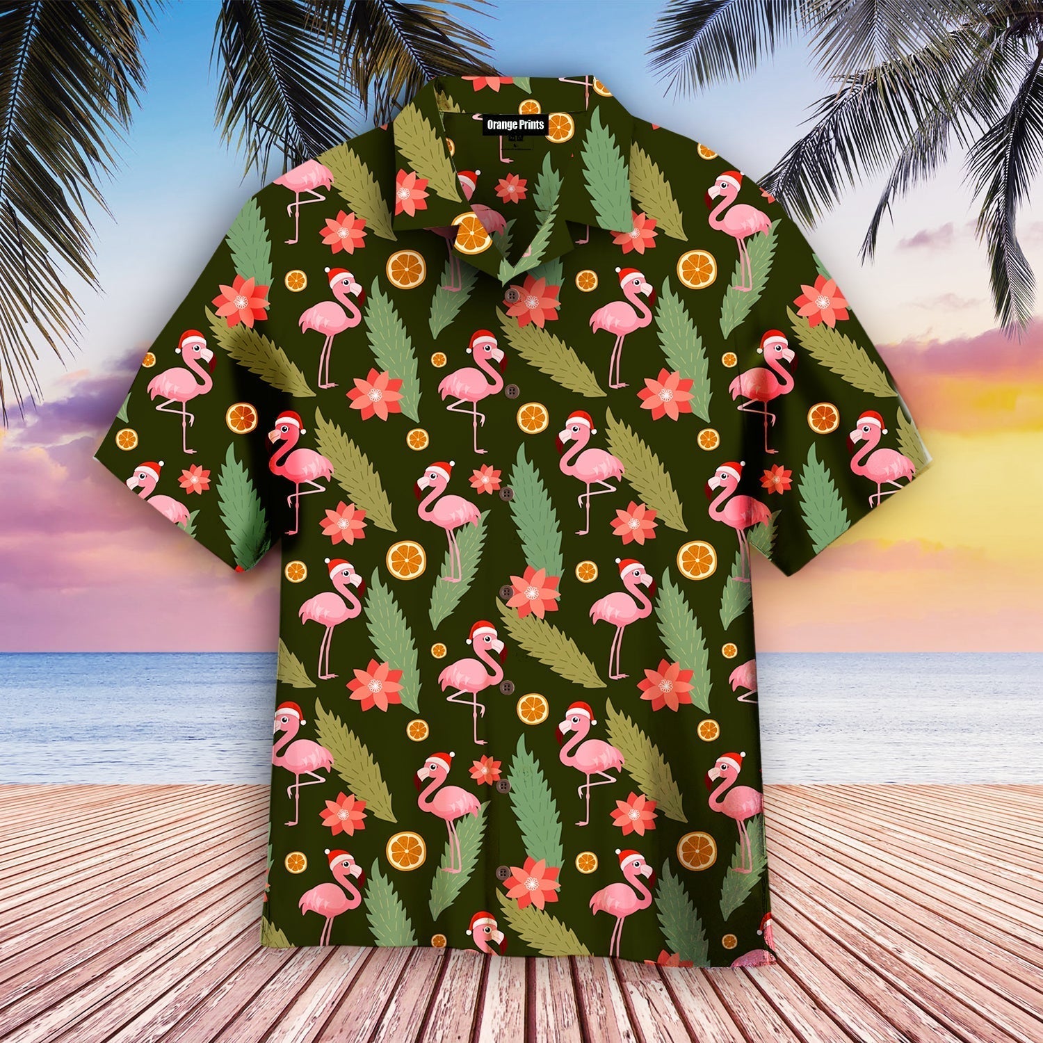 Pink Flamingo Happy Christmas In July Aloha Hawaii Shirts For Men Women Ha16832