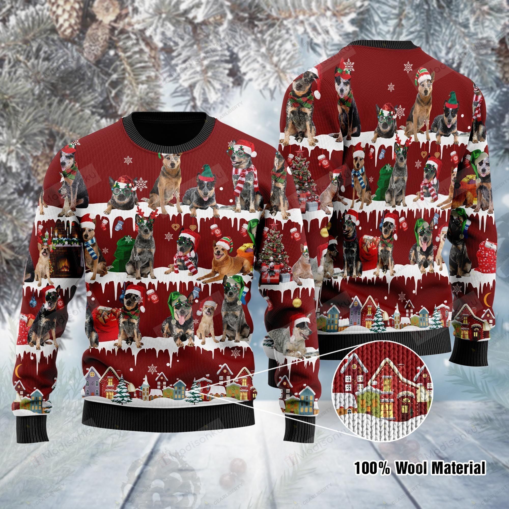 Australian Cattle For Unisex Ugly Christmas Sweater, All Over Print Sweatshirt