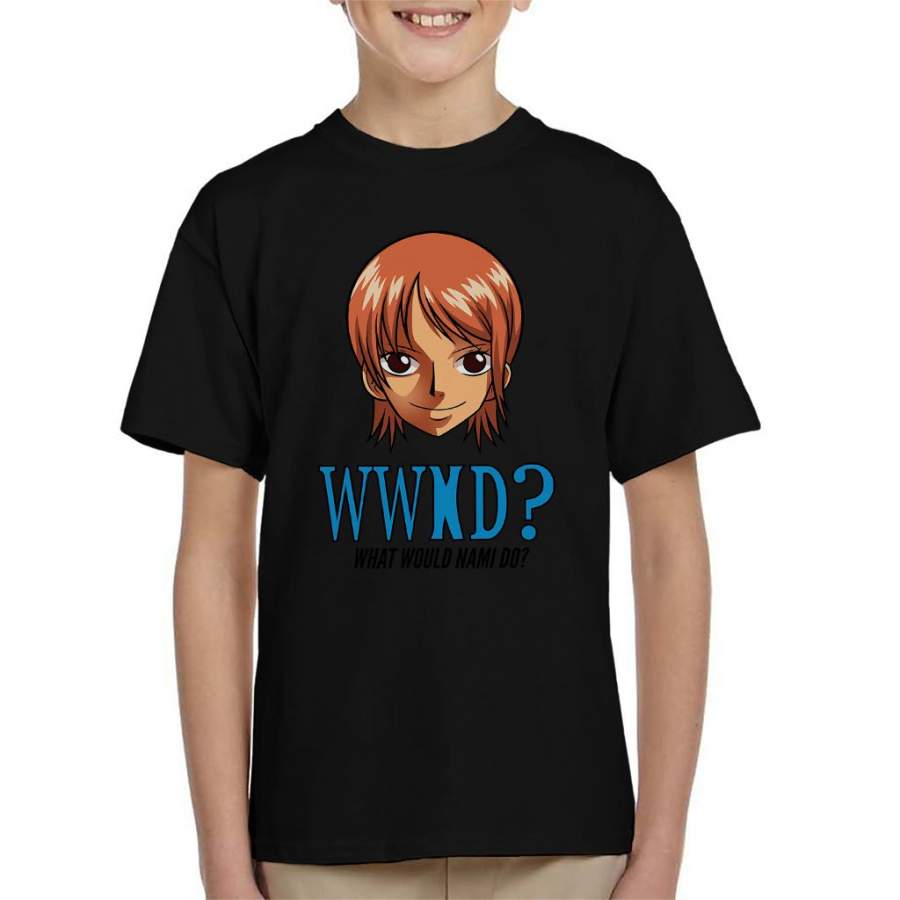 WWND What Would Nami Do One Piece Kid’s T-shirt