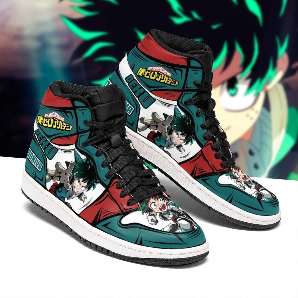 Deku Izuku My Hero Academia Jordan 1 High Jordan Shoes Sport Sneakers
