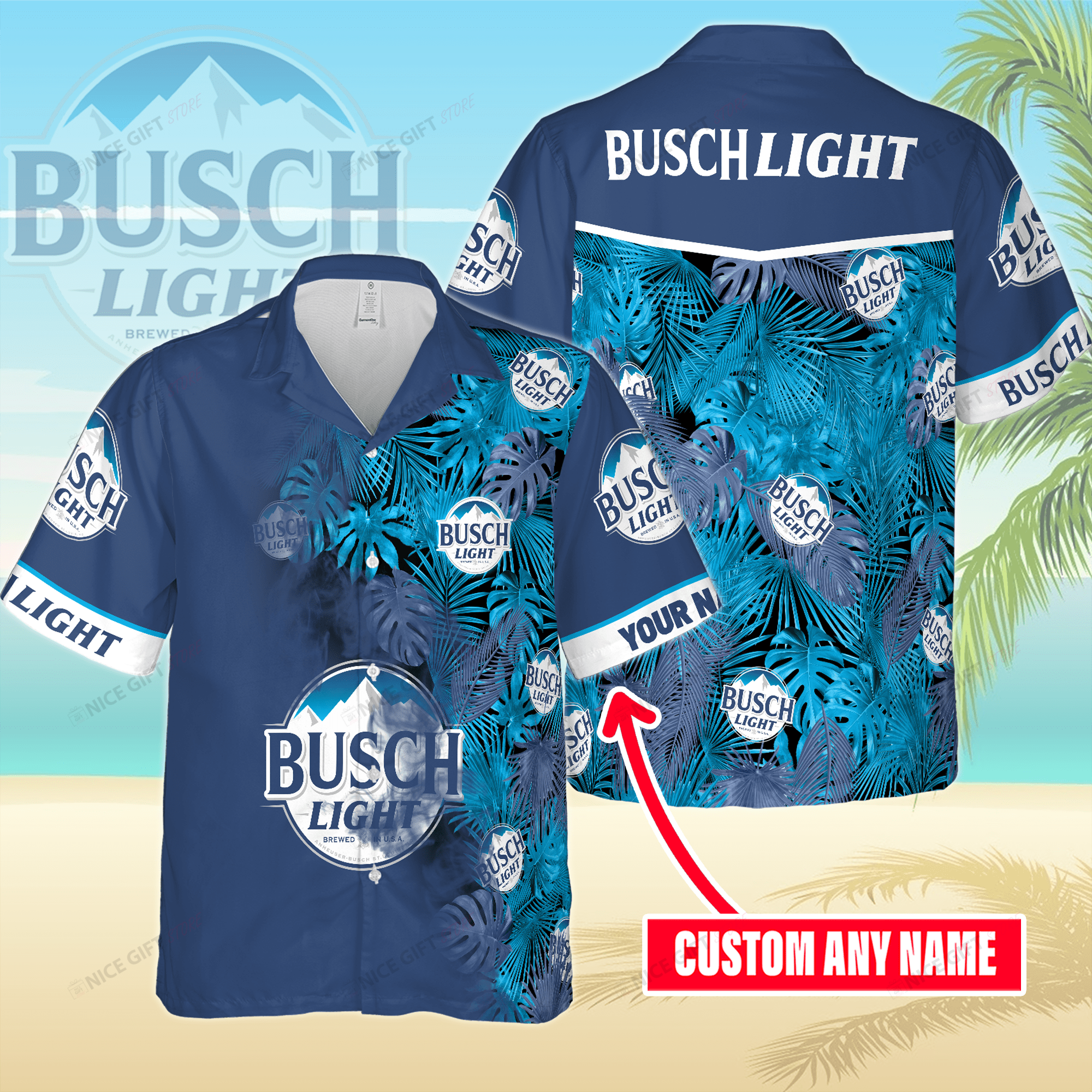 Busch Light Custom Name Hawaiian Shirt 3Hs-H3W3