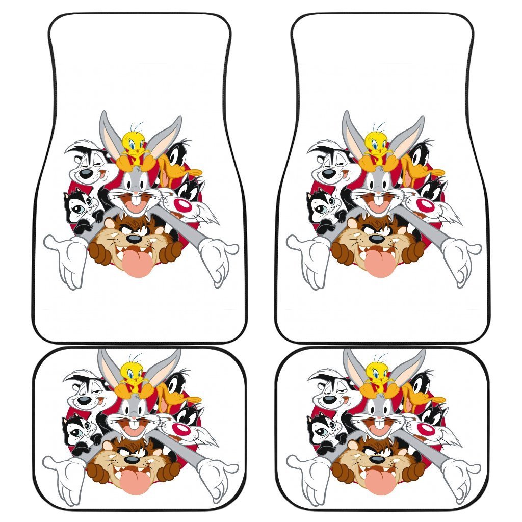 Bunny Cartoon Movie In White Theme Car Floor Mats