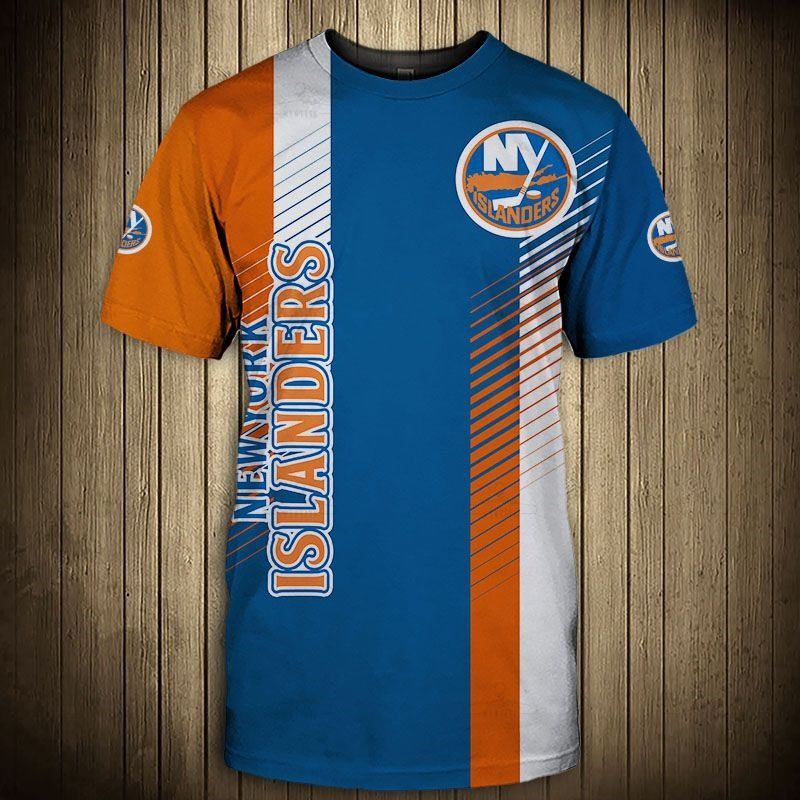 New York Islanders T-Shirt 3D Cool Design Short Sleeve