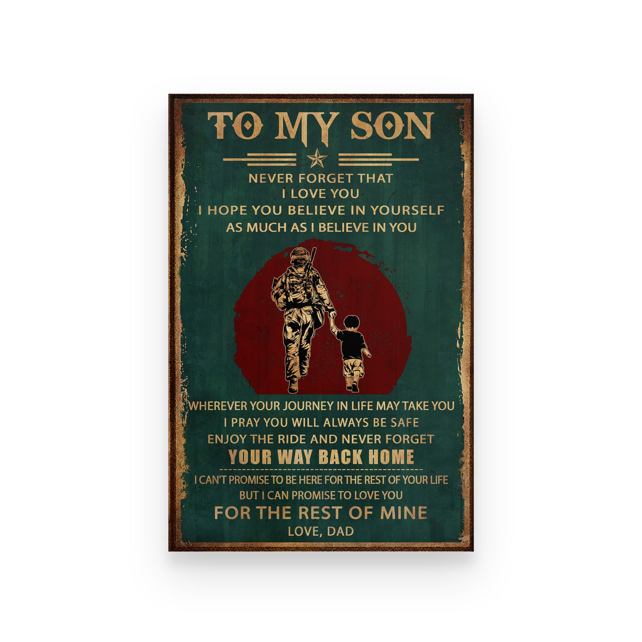 Poster soldier dad for son your way back home