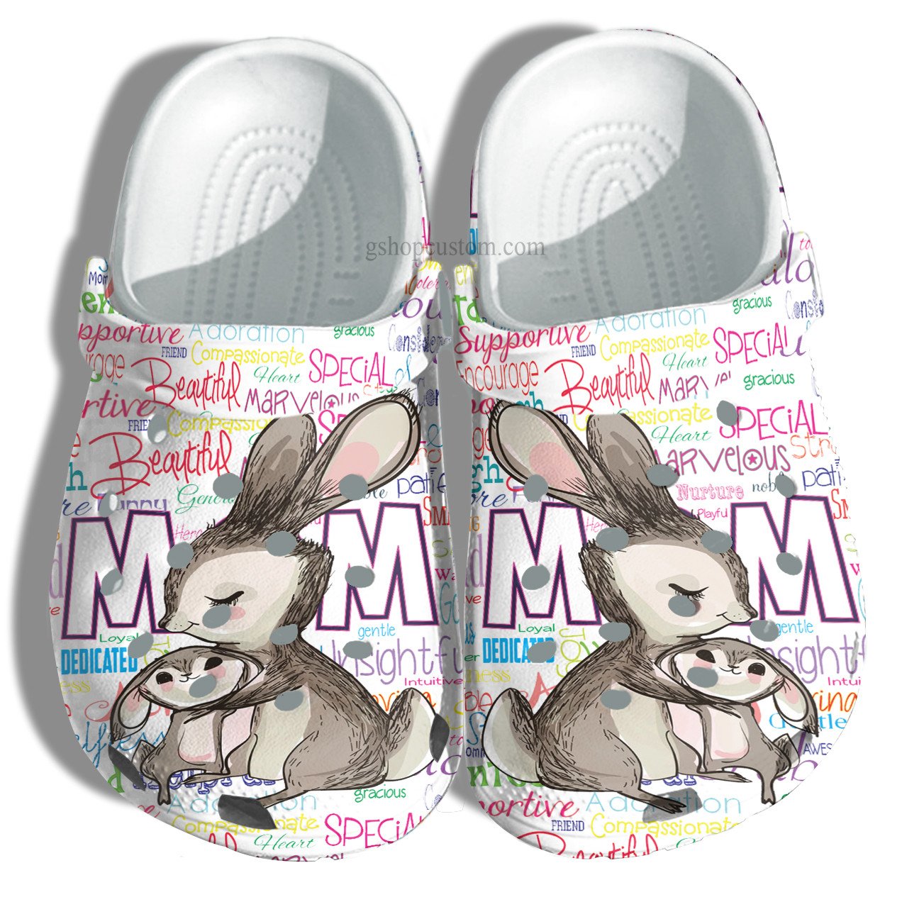 Bunny Mom Crocs Shoes – Baby Bunny And Grandma Shoes Croc Clogs Gift Mother Day 2022 – Cr-Ne0090 – Gigo Smart