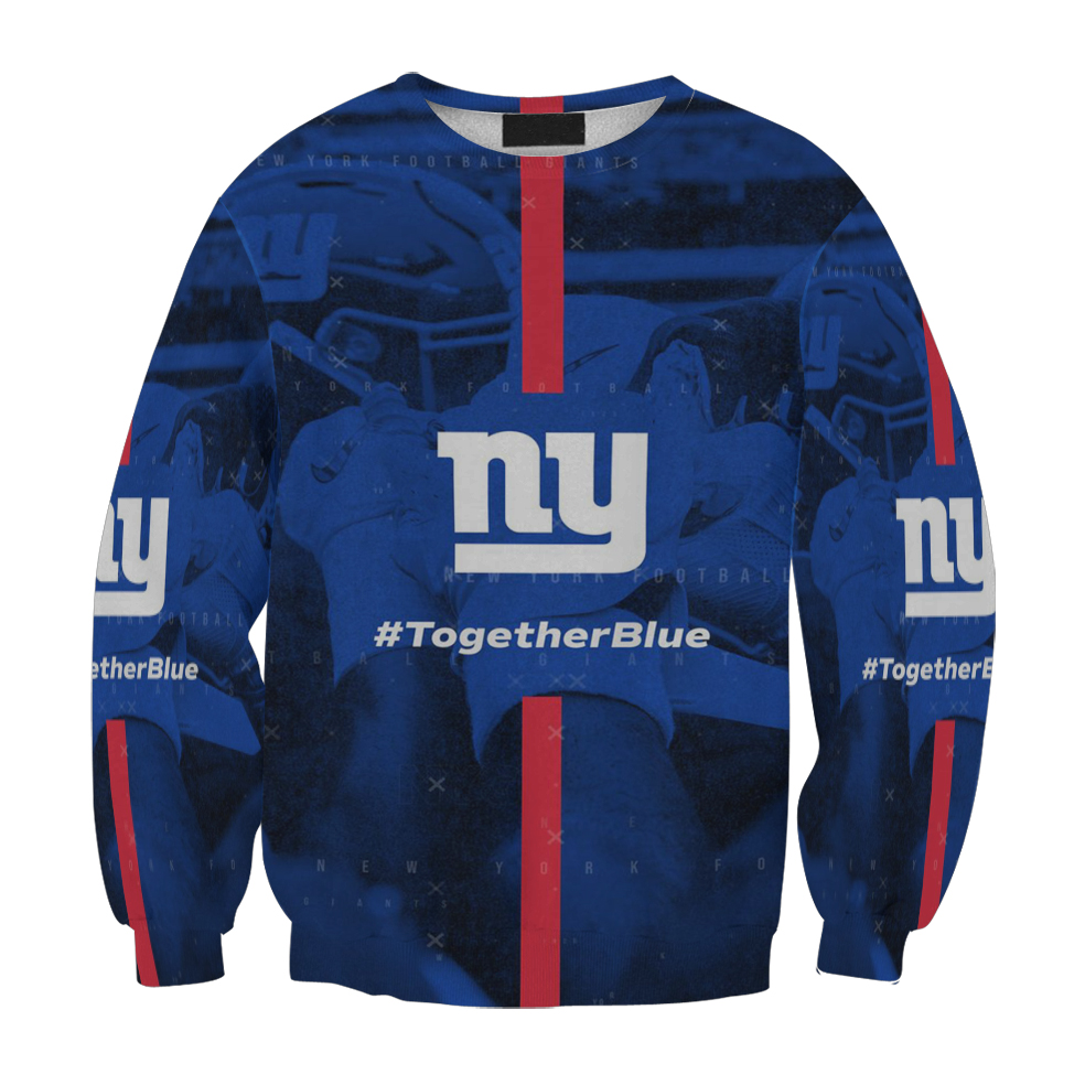 New York Giants Together Blue Gift For Fan 3D Full Printing Sweatshirt