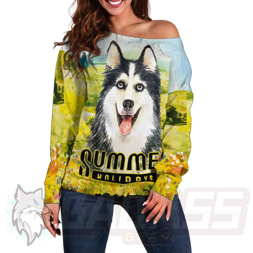 Summer holidays Husky HUK-0018 Off Shoulder Sweaters