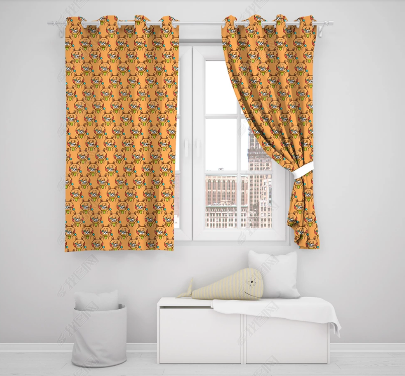 3D Hand Drawn Animal Rabbit Curtains And Drapes Lqh 27