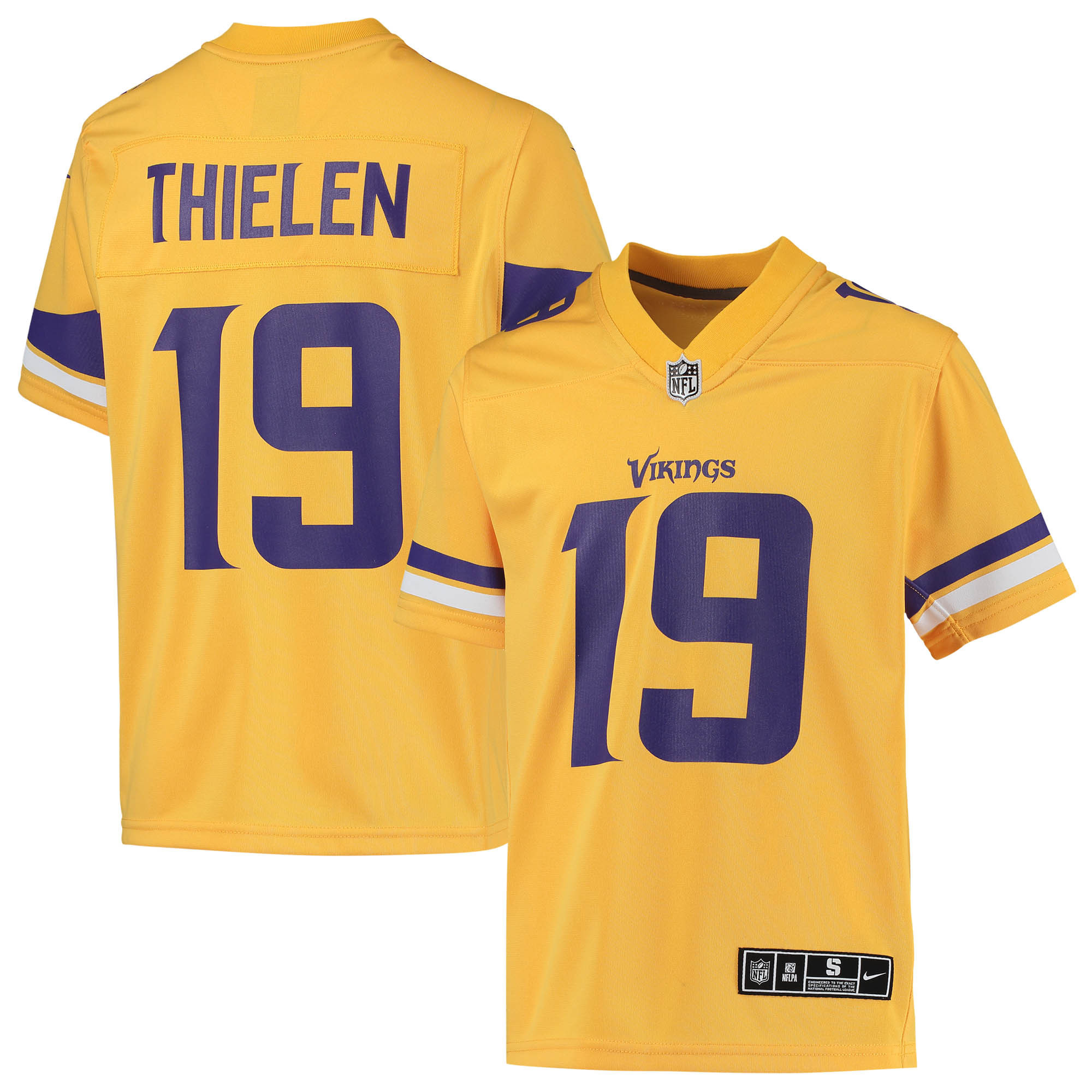 Adam Thielen Minnesota Vikings Inverted Team Game Jersey – Gold NFL