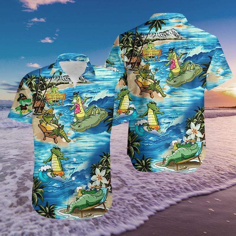 Buy Amazing Crocodile Alligator Unisex Hawaii Aloha Shirts Ha38543