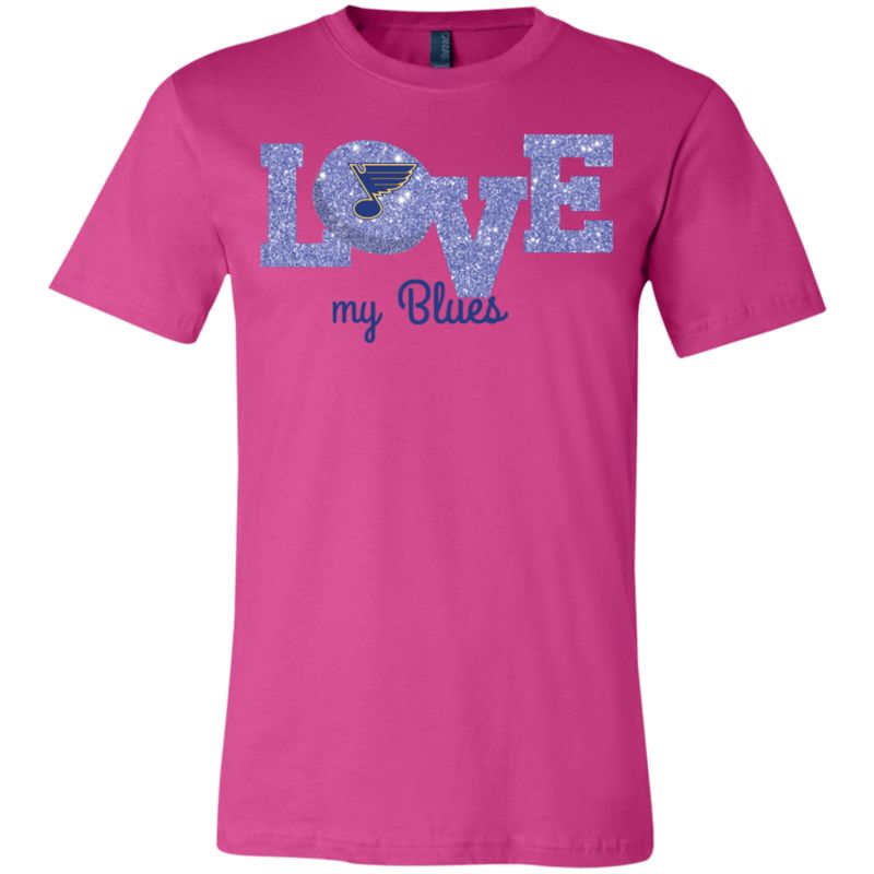 Glitter Love For St. Louis Blues Fans Short Sleeve T-Shirt