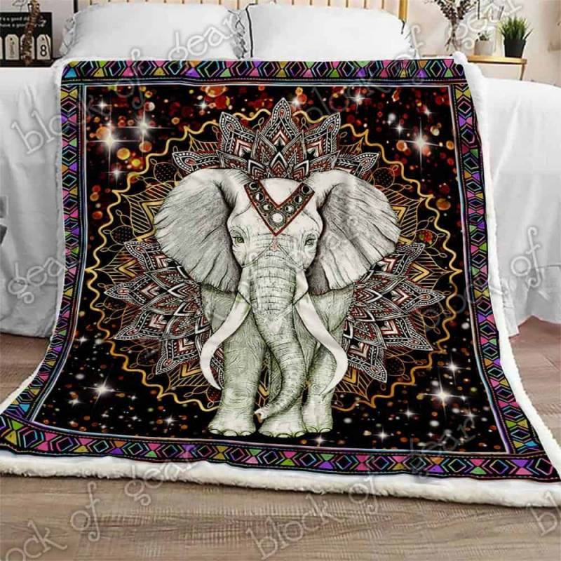 Boho Elephant JK1021 Fleece Blanket