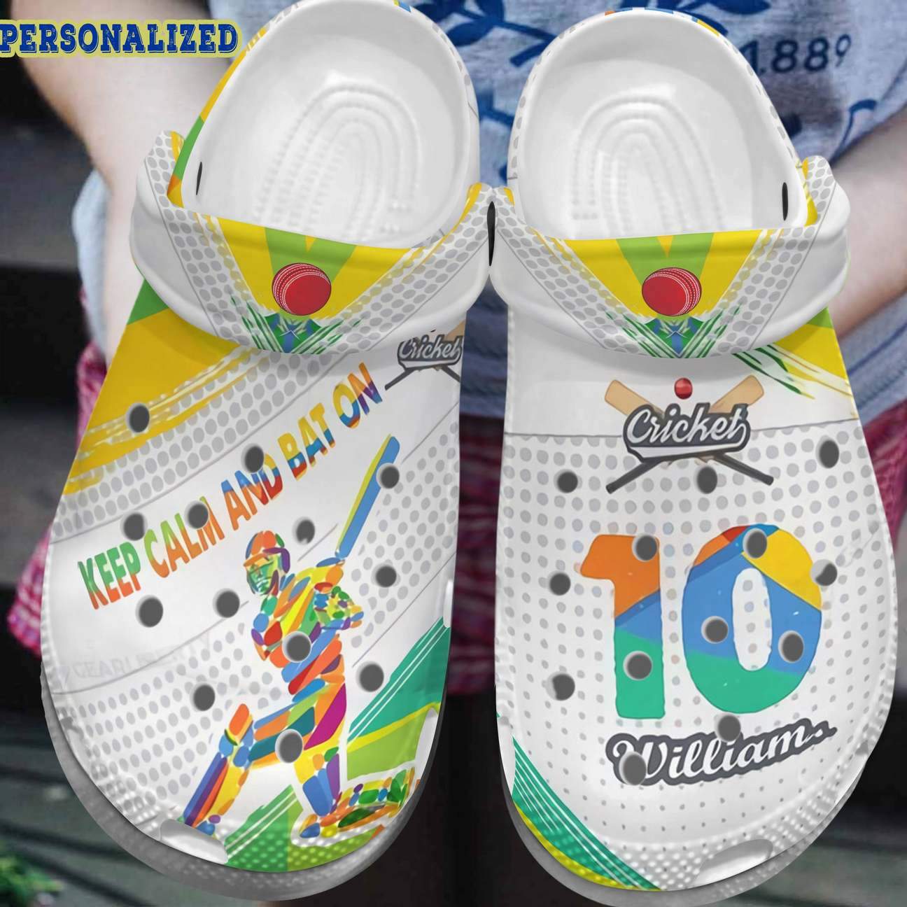 Cricket Personalized Clog, Custom Name, Text, Color, Number Fashion Style For Women, Men, Kid, Print 3D Cricket Lovers