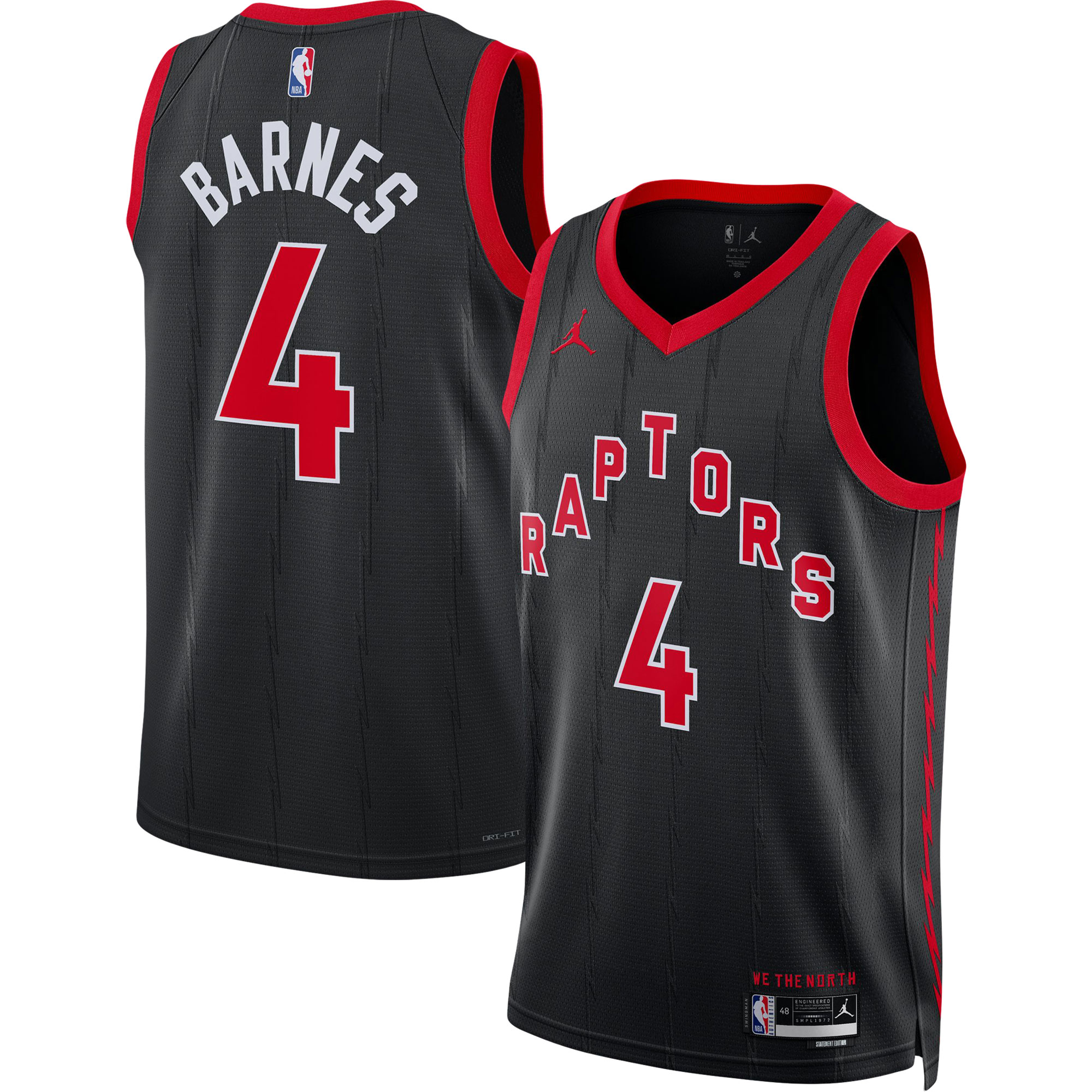 Scottie Barnes Toronto Raptors Jordan Brand Unisex Swingman Jersey – Statement Edition – Black