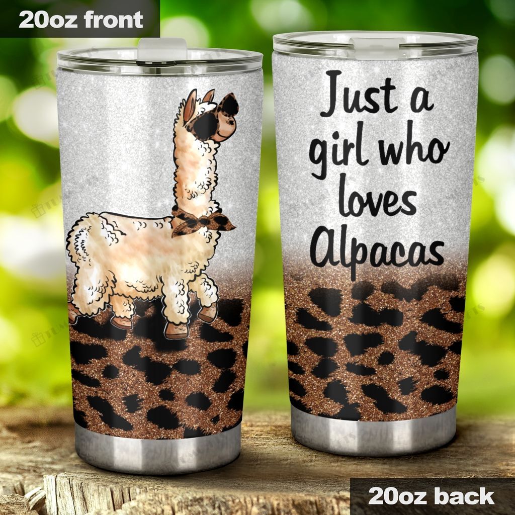 Alpaca, Just A Girl Loves Animal Stainless Steel Tumbler Cup For Coffee/Tea