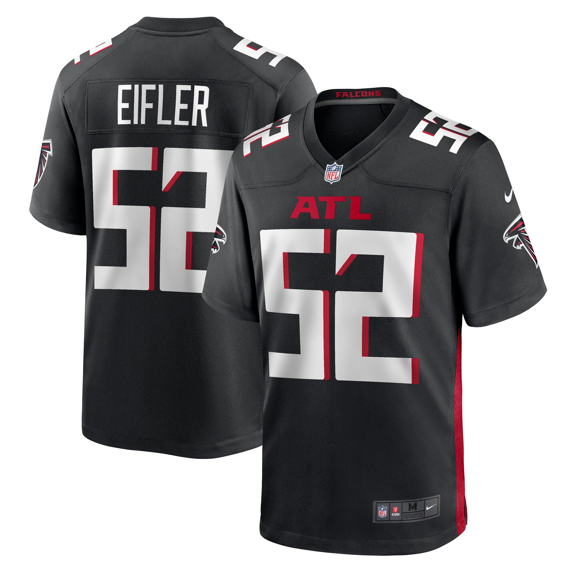 Milo Eifler Atlanta Falcons Game Jersey – Black