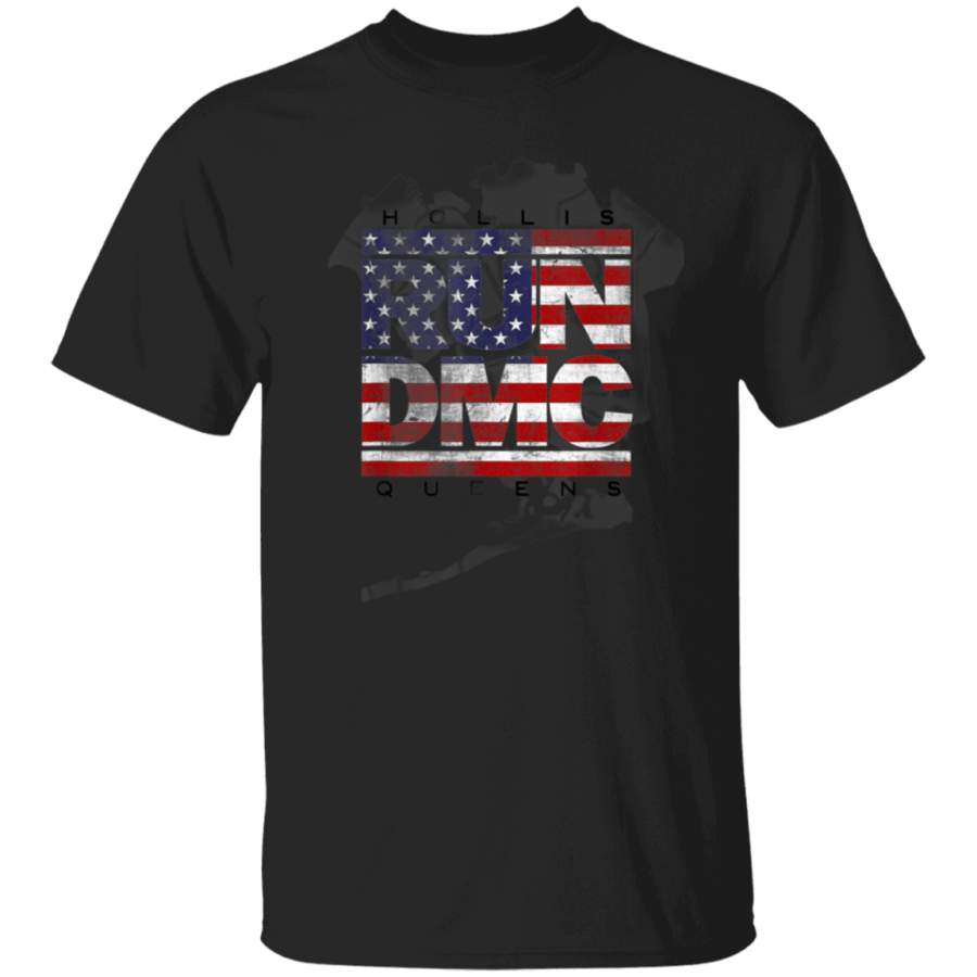 Run DMC Official Hollis Queens US Flag TShirt