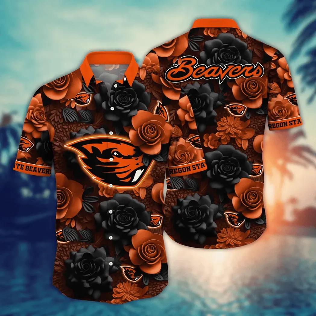 Oregon State Beavers Ncaa Flower Aloha Hawaiian Shirt 7, Ncaa Hawaiian Shirt