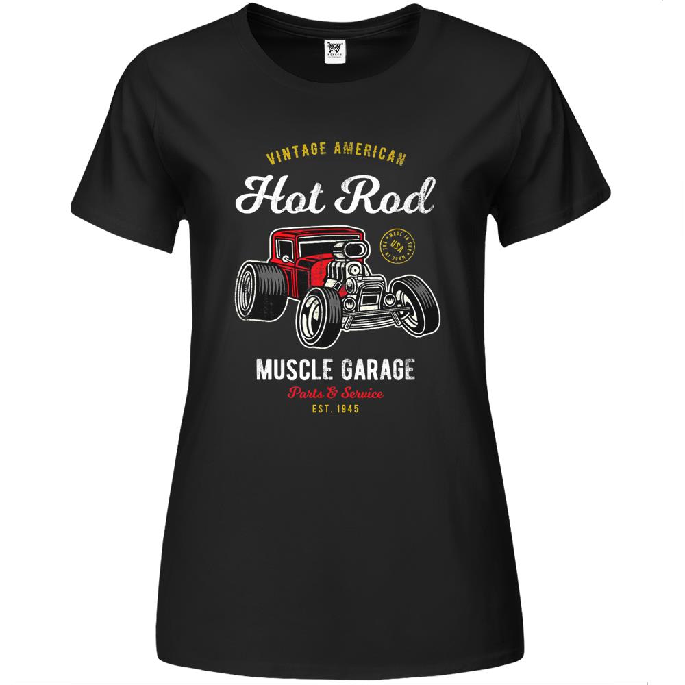 American Classic Hot Rod – Distressed Retro Style Premium Womens T Shirts