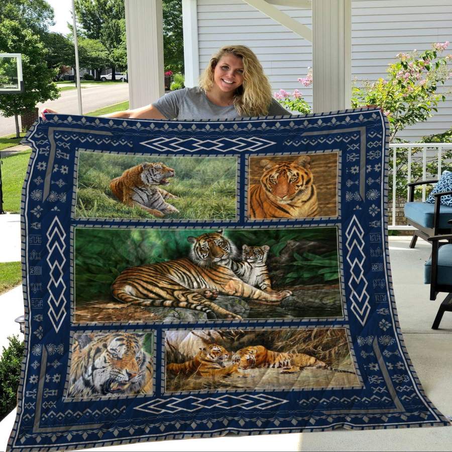 002 Tiger Quilt Blanket Christmas Gift Ideas