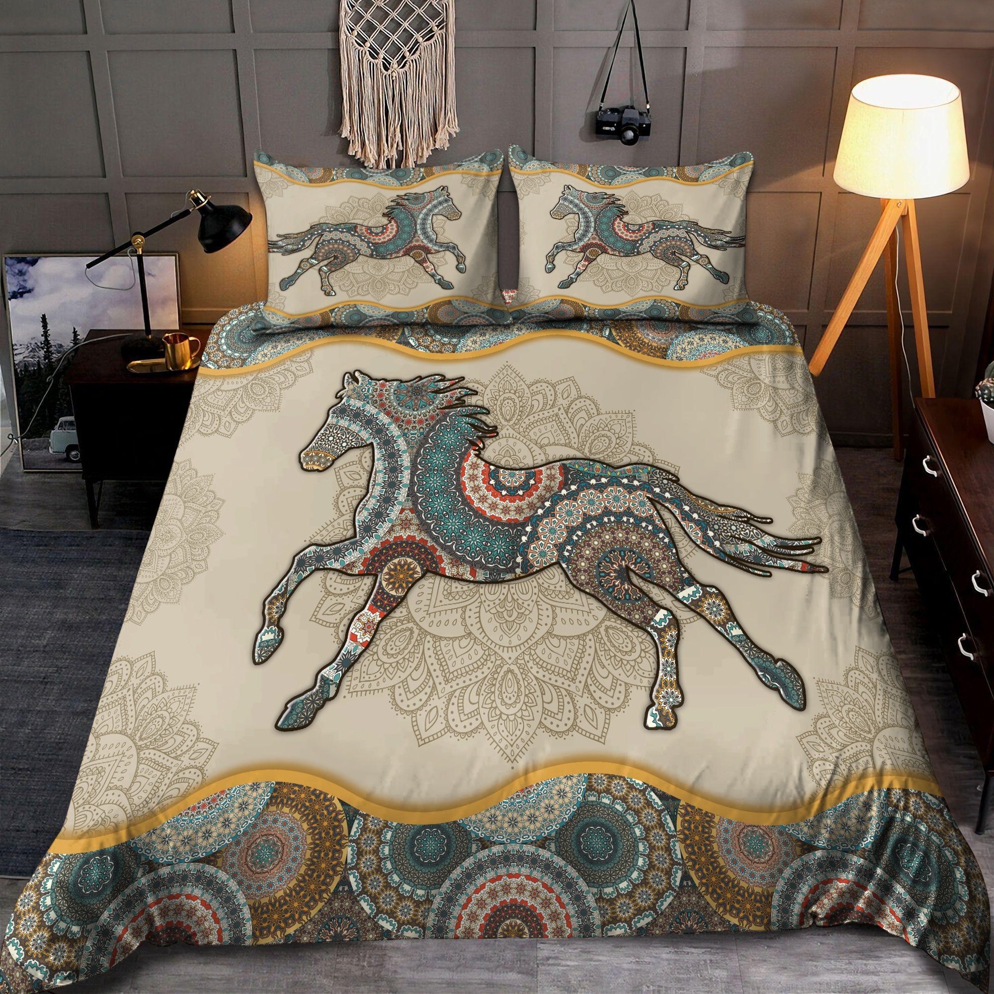 Tmarc Tee Mandala Love Horse Bedding Set Tn040803