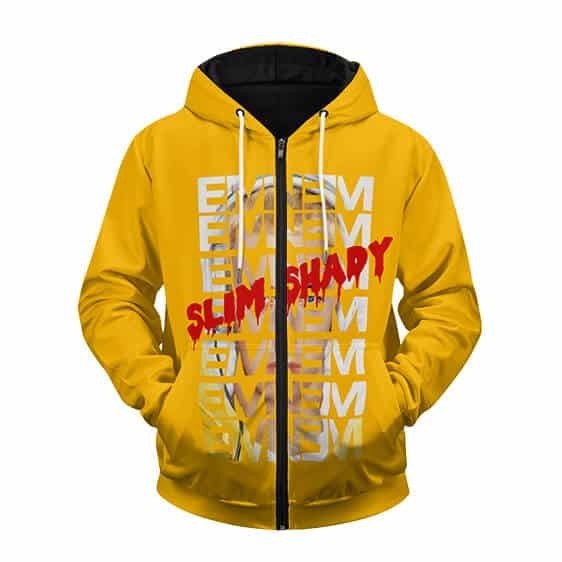 Eminem Merch Eminem Slim Shady Drip Signature Art Dope Zip Up Hoodie ...