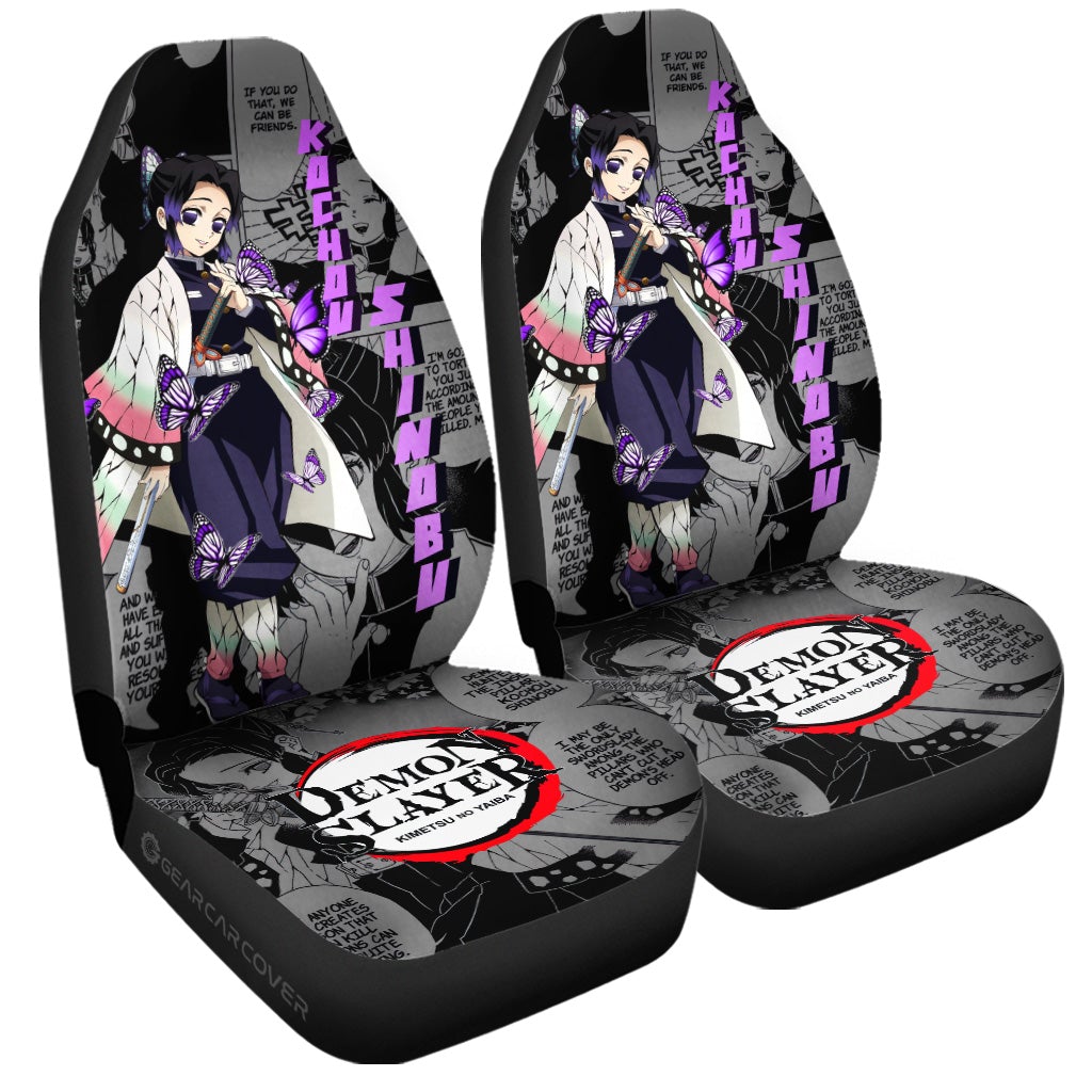 Kochou Shinobu Car Seat Covers Custom Demon Slayer Anime Mix Manga Gifts For Fans