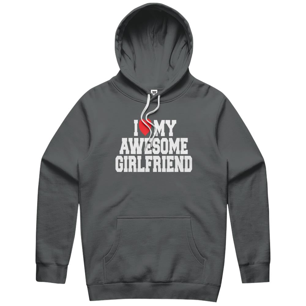 I Love My Awesome Girlfriend Couples Valentines Day Men Gift Hoodie ...