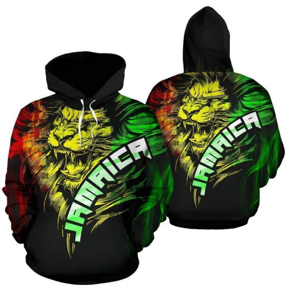 Unisex Hoodie All Over Print Lion Gifts Jamaican Lion Gifts Us Unisex Size Hoodie