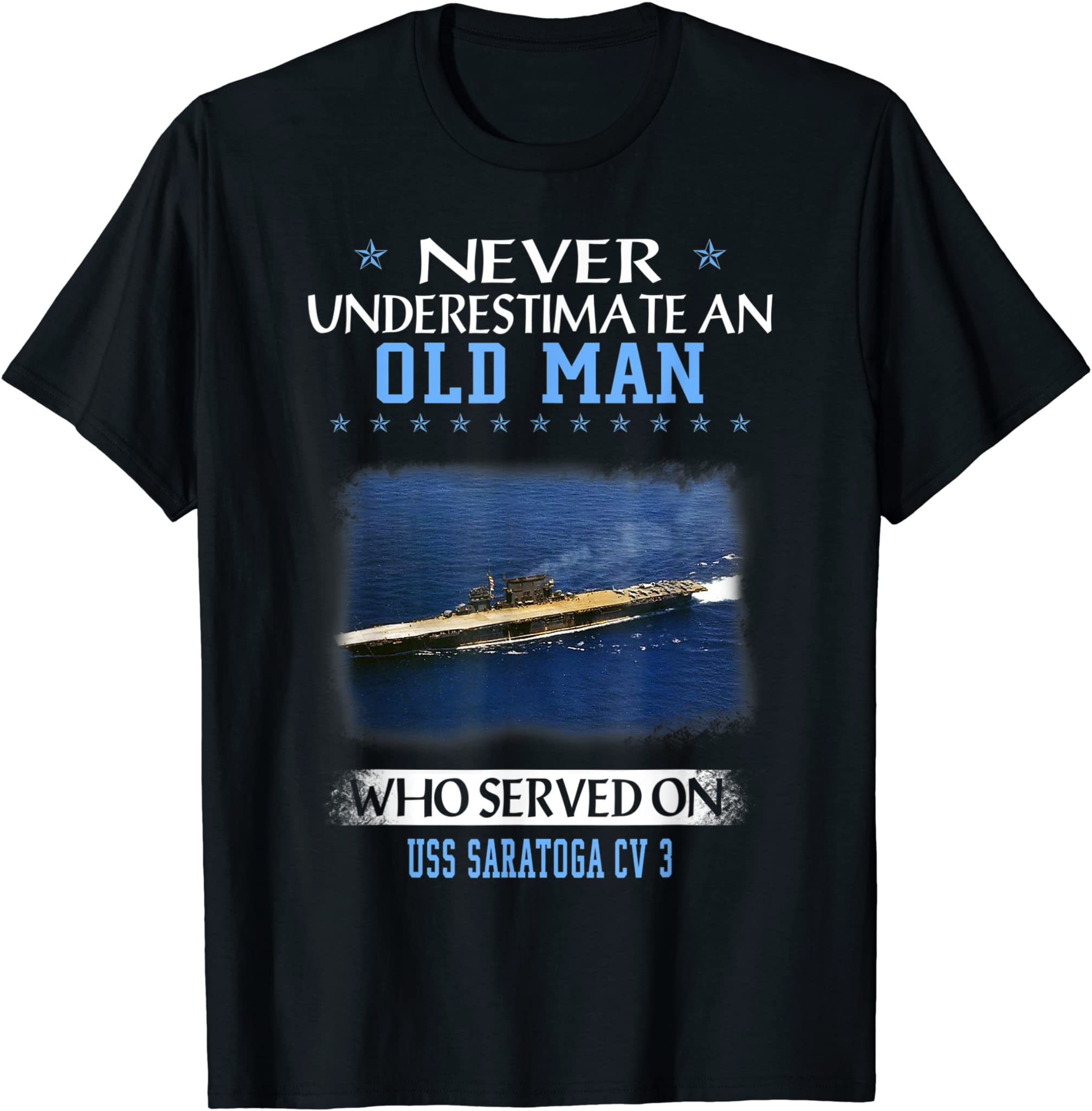 USS Saratoga CV-3 Veterans Day Father Day T-Shirt