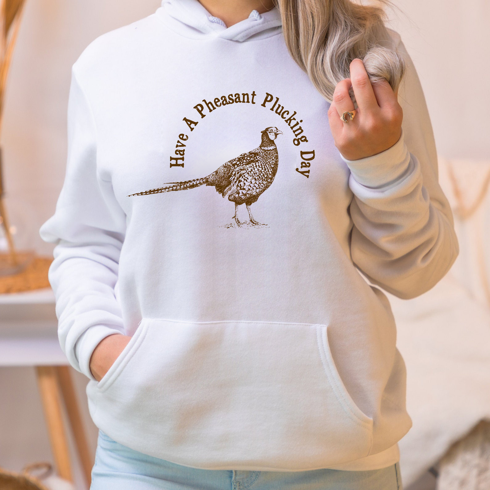 Christmas Gift Hoodie For Kids And Adults, Have A Pheasant Plucking Day Holiday Hoodie, Christmas Eve Hoodie