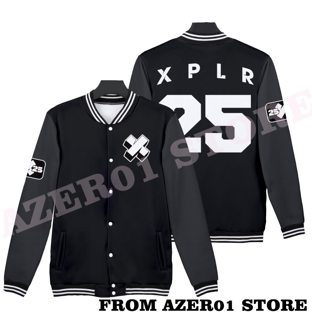 XPLR Sam and Colby Maroon Letterman Jackets Merch Jacket Winter Sweatshirts Men/Women Baseball Uniform Popular Y2K Tops alx