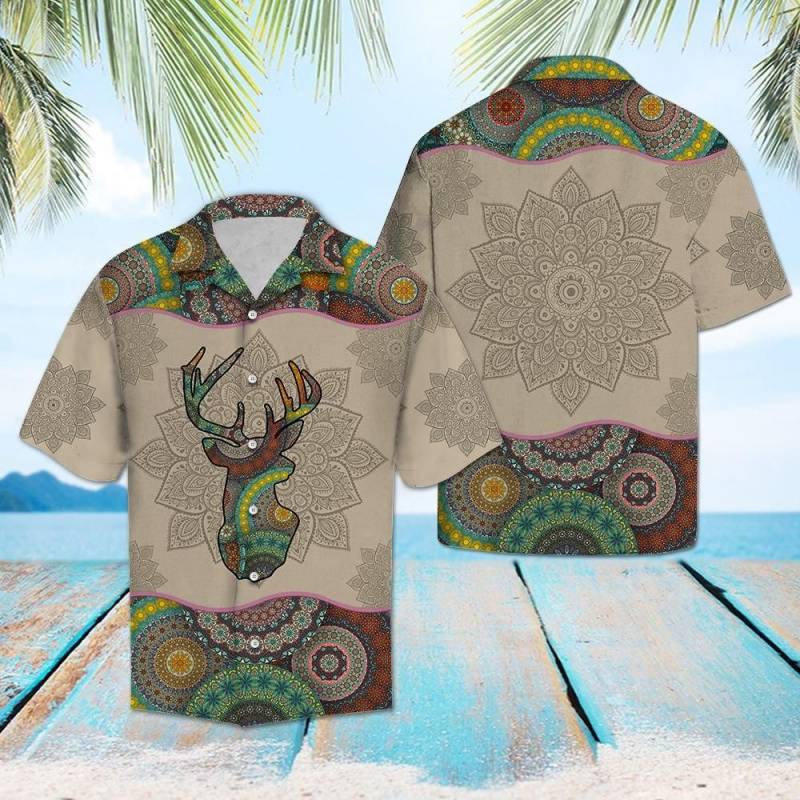 Artsyhomes Deer Hunting Mandala Hawaiian Ha65863