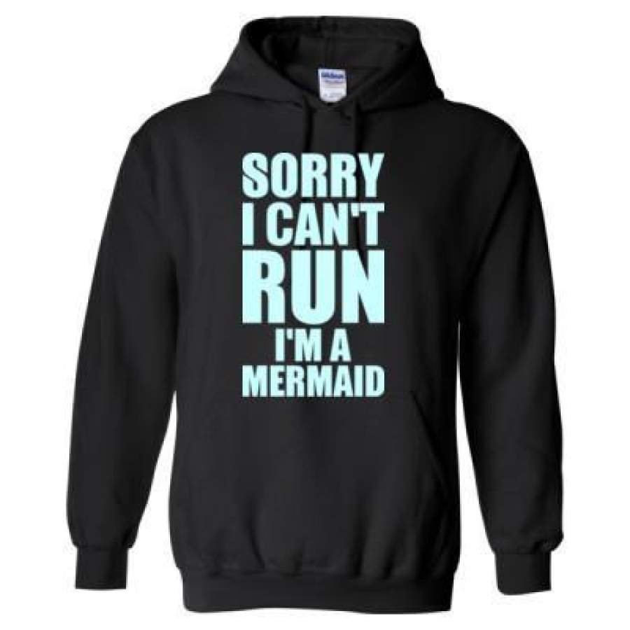 AGR Sorry I Cannot Run I Am Mermaid – Heavy Blend™ Hooded Sweatshirt