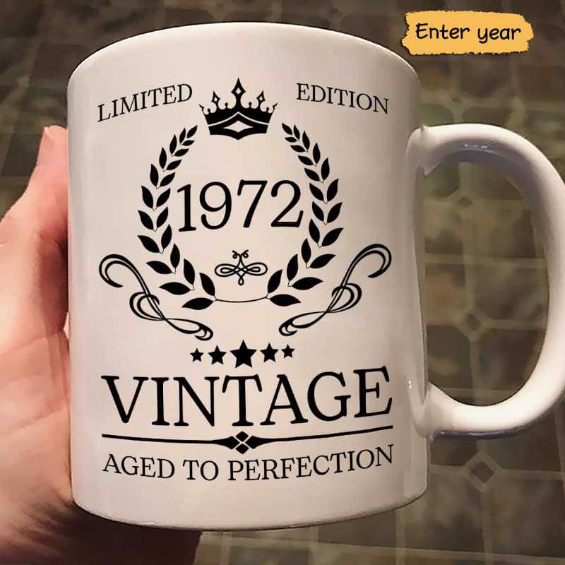 Aged To Perfection Birthday Gift For Him Birth Year Family Gift For Family Personalized Mug