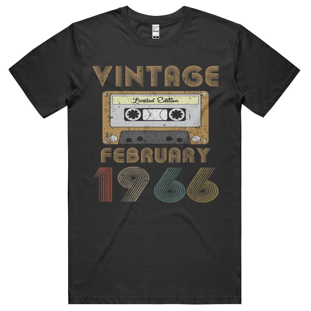 55 Years Old Gift Vintage Made In February 1966 55th Bday Unisex Shirt