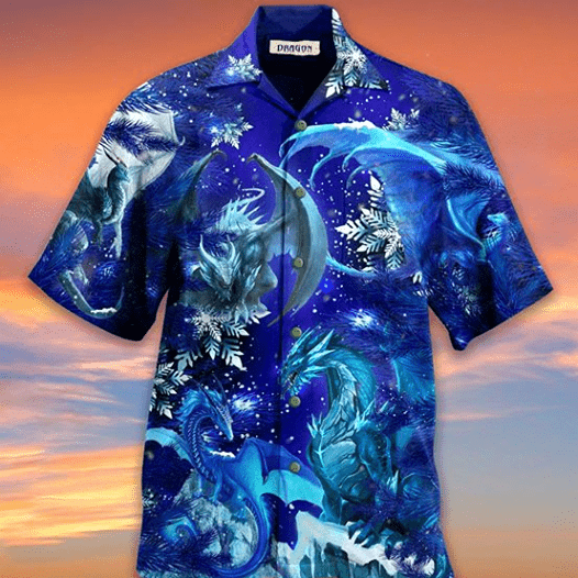 Get Here Amazing Blue Dragon Hawaii Aloha Shirts Ha111770