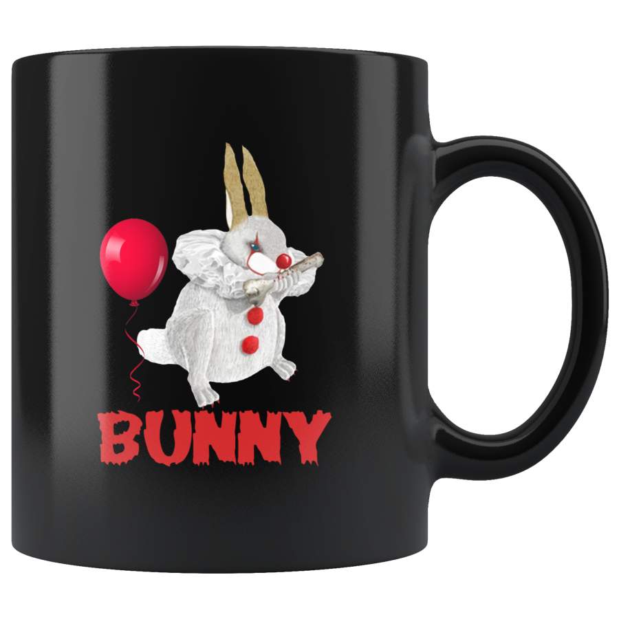 Pennywise Bunny Halloween Gift Black Coffee Mug