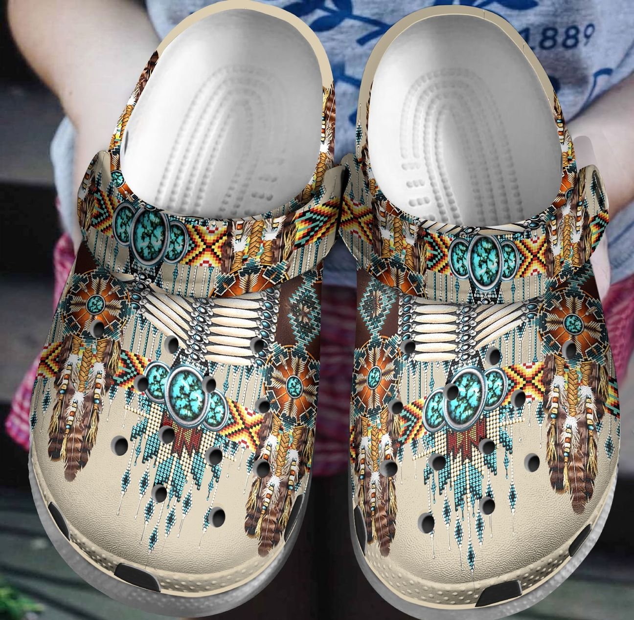 Native American Personalize Clog, Custom Name, Text, Fashion Style For Women, Men, Kid, Print 3D Native