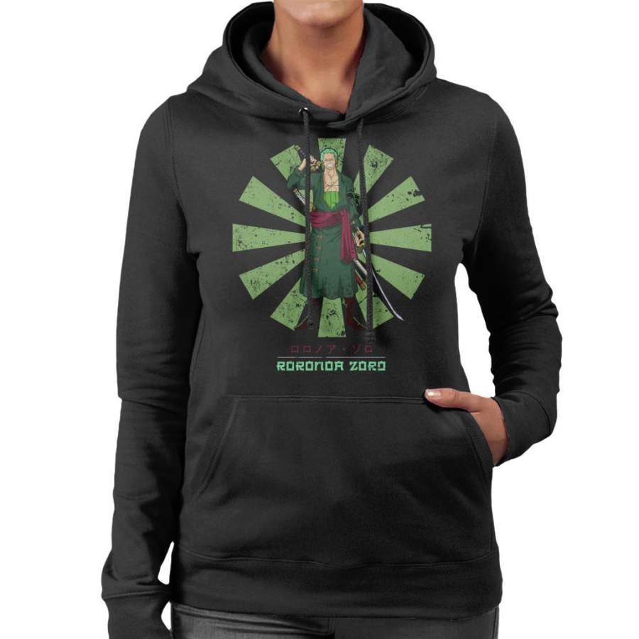 One Piece Roronoa Zoro Retro Japanese Women’s Hooded Sweatshirt